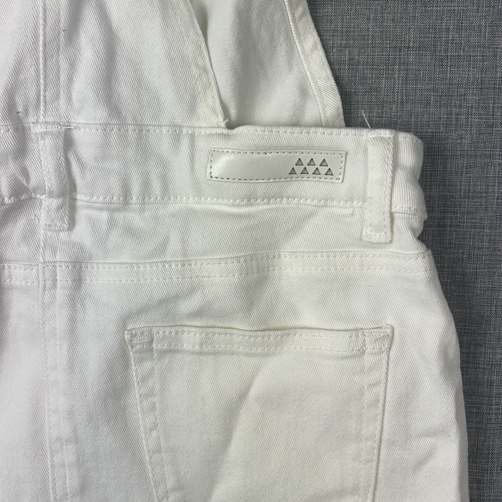 Dollhouse White Denim Shortall Dress Overall Skirt Juniors Sizes 5 7 9 - Picture 7 of 8